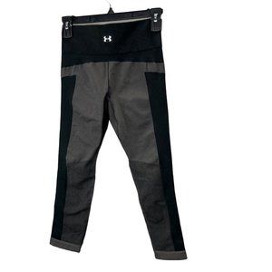 Under Armour Vanish Seamless Crop Leggings size XS Women Black Gray UA 1318046
